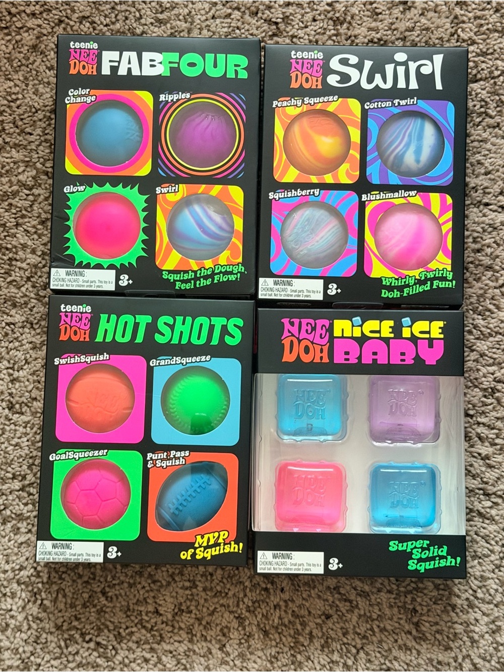 Needoh 4 pack of 4 different - Multicolor